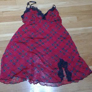 Plaid Sparkly Negligee  / Chemise